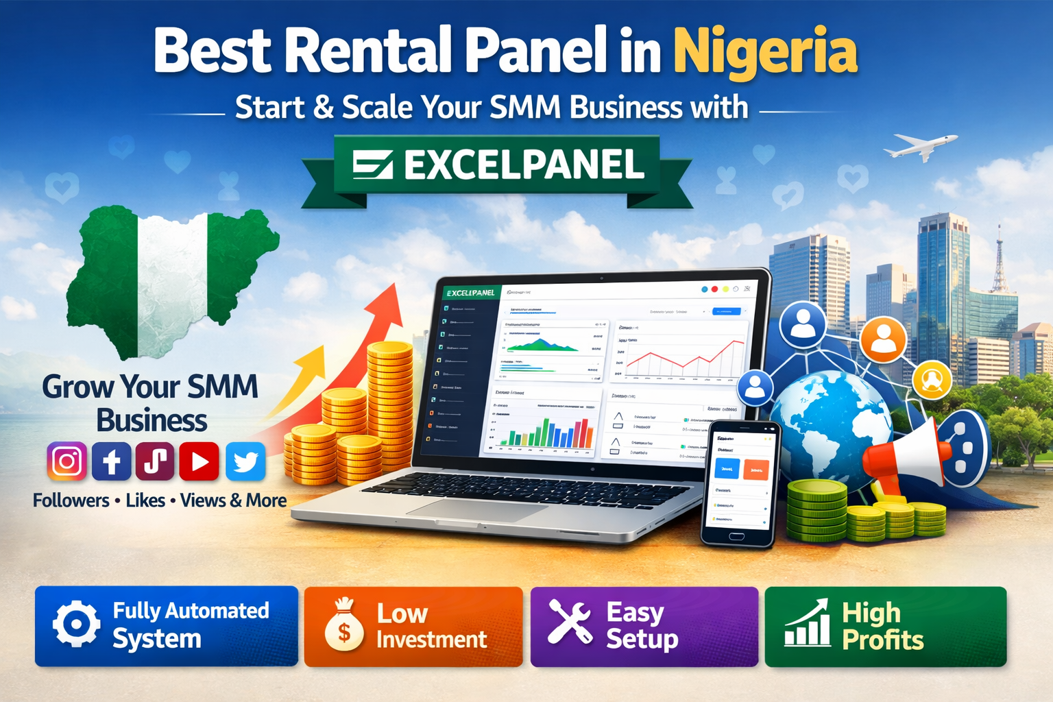 Best Rental Panel in Nigeria | Start SMM Business with Excelpanel